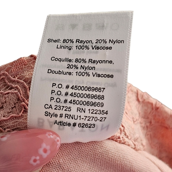 Aritzia Babaton Pink Floral Lace Embellished Midi Pencil Skirt Sz 8 - Picture 8 of 9